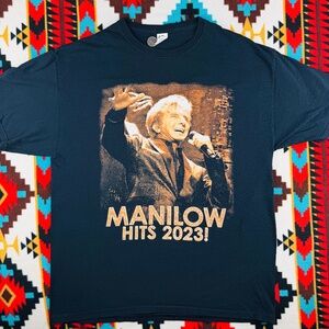 Barry Manilow “Manilow Hits 2023” Tour T-Shirt Black Size Large